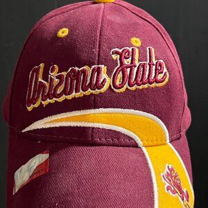 ASU Arizon State‎ Red Devils NCAA Youth Maroon Gold Adjustable Hat (GS2)